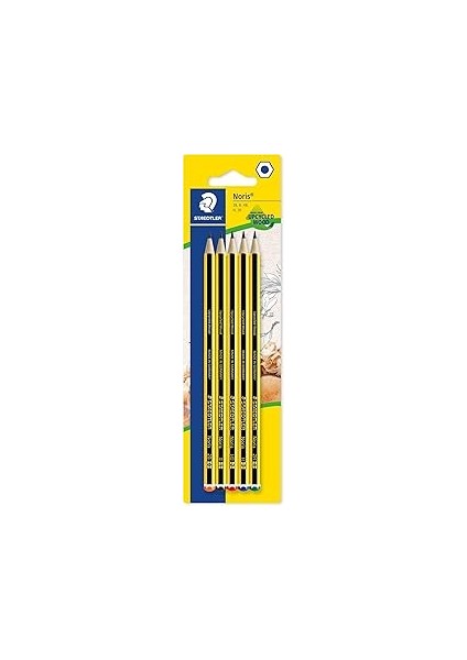 Staedtler 120S BK5D Noris Kurşun Kalem 5'li Blister 2b, B, Hb, H, 2h