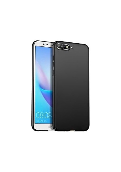 Huawei Y6 2018 Uyumlu Sert Rubber Silikon Kılıf (Siyah)