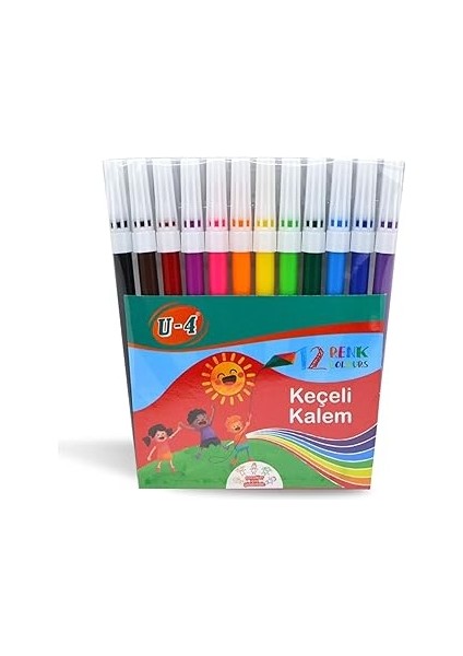 U-4 Keçeli Kalem 12 Renk