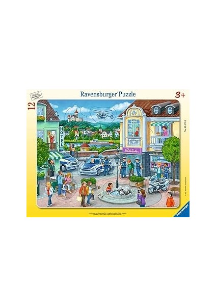Ravensburger 12 Parçalı Büyük Çerçeveli Puzzle Polisler ve Çocuklar
