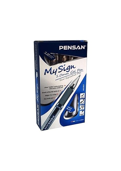 Pensan My Sıgn Jel Roller Kalem Mavi 1mm 12'li - PE06030RKMA