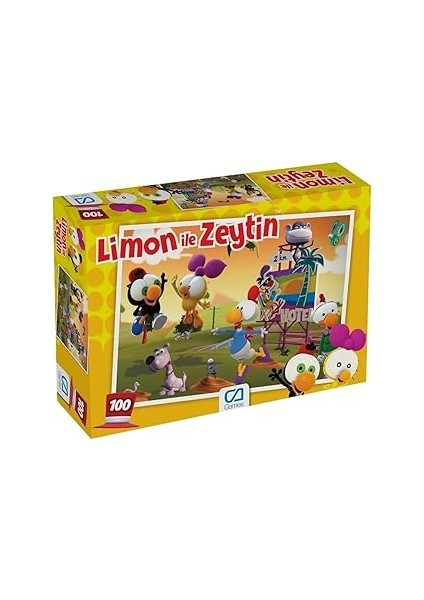 Ca Games Limon ile Zeytin Lisanslı 100 Parça 34X24CM Puzzle Yapboz Serisi
