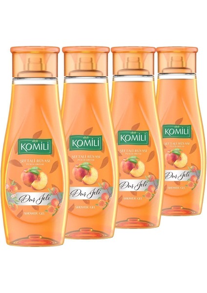 Şeftali Rüyası Vegan Duş Jeli 4'lü Set - Şeftali ve Yaz Meyveleri Kokulu - 4 x 500 ml