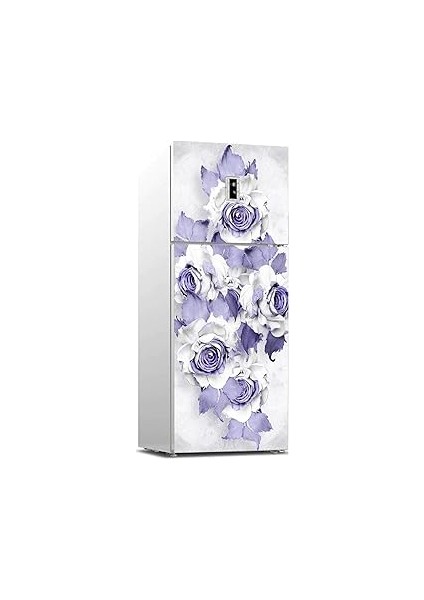 Buzdolabı Sticker Kaplama Dolap Kaplama Etiketi Mor Gül