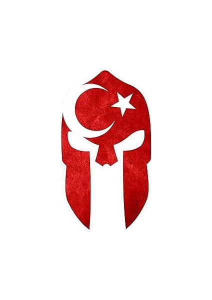 Quart Aksesuar Ay Yıldız Türk Bayrağı Miğfer Sticker 15 x 8,5 cm
