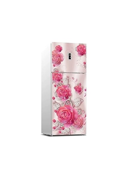 Buzdolabı Sticker Kaplama Dolap Kaplama Etiketi Mücevher Gül