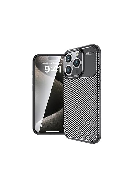 Zore Uyumlu Iphone 16 Pro Max Kılıf Zore Negro Silikon Kapak Siyah