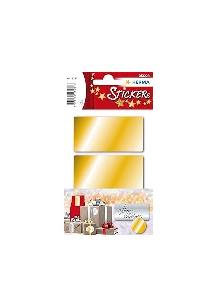 Herma Etiket Altın Dikdortgen 34X67MM