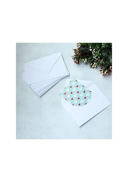 Bimotif Beyaz Zarf, 10.5X15.5 cm 10 Adet