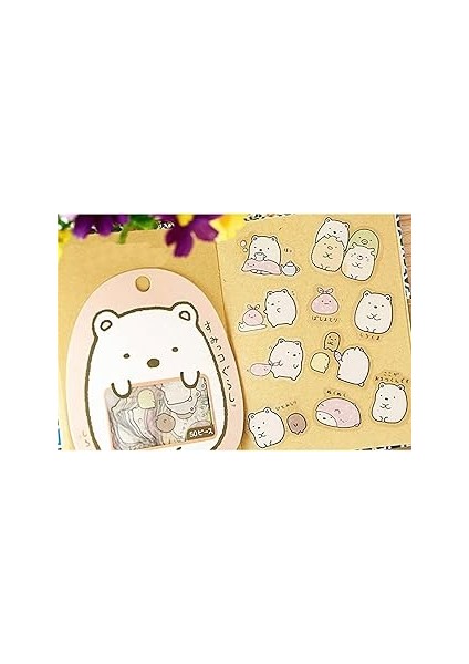 Guguk Shirokuma Temalı Sumikko Gurashi 50 Adet Sticker Seti • Bullet Journal
