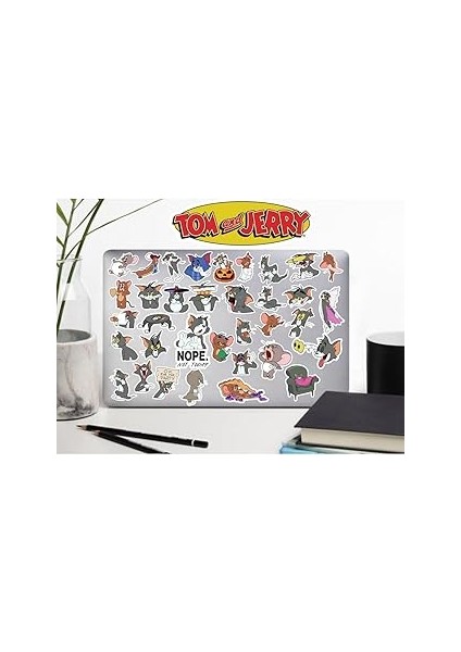 Ms Major Selection Tom ve Jerry Seri 2 Sticker Telefon Laptop Notebook Tablet Defter Matara Sticker
