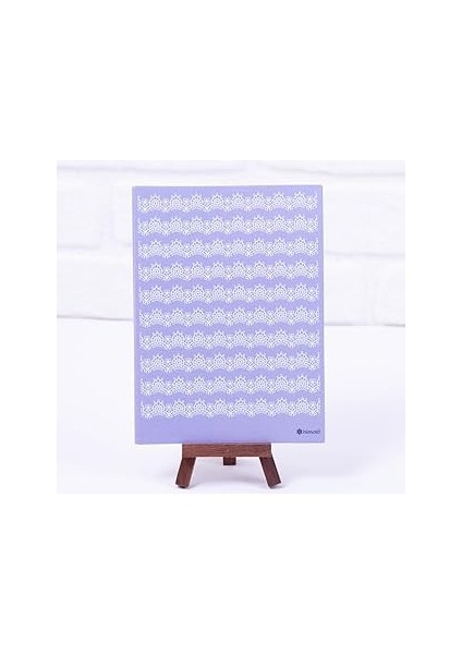 Bimotif Dantel Motifli Mor Sticker Seti, A5 2 Sayfa