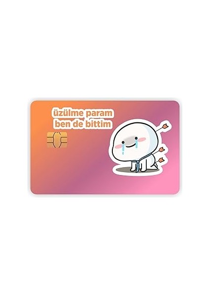 Quart Aksesuar Qubby Üzülme Param Kart Kaplama Sticker Kart Etiketi