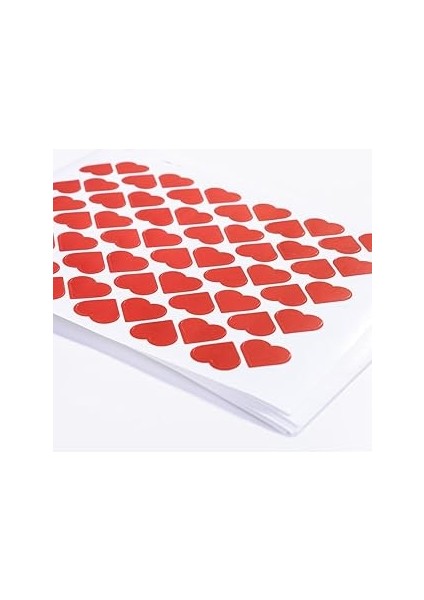 Bimotif Dikey Şerit Kalpli Sticker Seti, 600 Adet
