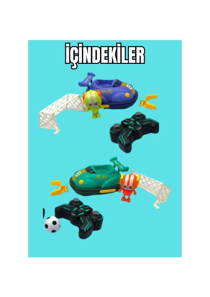 2.4ghz Figürlü, Işıklı, Şarjlı, Futbol Oynayan Çarpışan Uzaktan Kumandalı Araba – 2’li Set fiyatları