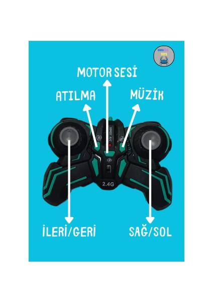2.4ghz Figürlü, Işıklı, Şarjlı, Futbol Oynayan Çarpışan Uzaktan Kumandalı Araba – 2’li Set indirimleri