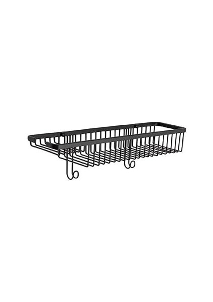 System Banyo Duş Raf Sistemi Siyah Renk 129X120X450 mm