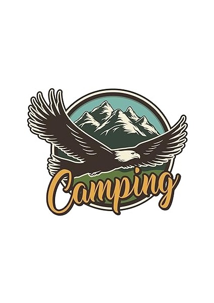 Quart Aksesuar Off Road Camping Offroad Adventure Sticker Eagle Sticker 10 x 8 cm