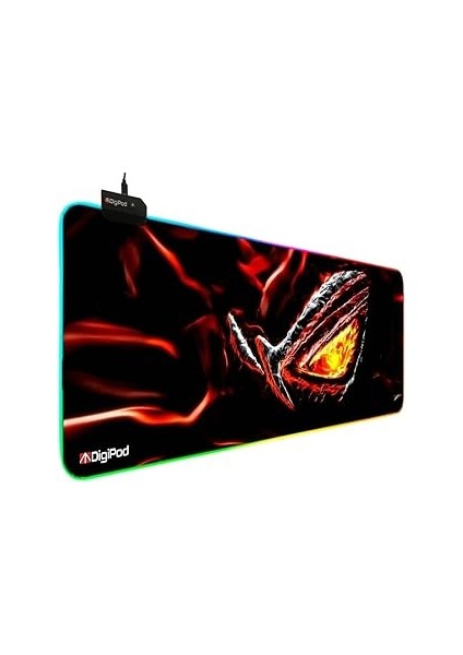 Digipod Rgb Oyuncu Mousepad Rgb Gaming Oyuncu Mouse Pad Kaymaz Taban 70 x 30 4mm
