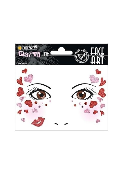 Herma Face Art Decor Yuz Susleme Etiketi Ask