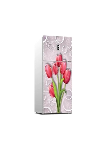 Buzdolabı Sticker Kaplama Dolap Kaplama Etiketi 3D Kırmızı Güller