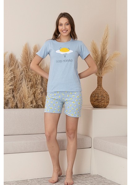 Dreamy Pamuklu Desenli Kısa Kollu Şortlu Kadın Pijama Takımı fiyatları