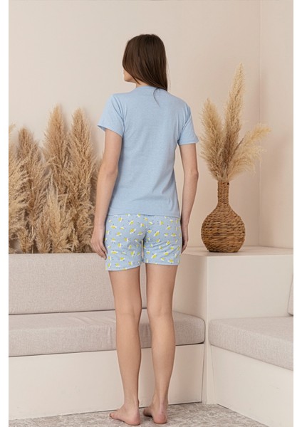Dreamy Pamuklu Desenli Kısa Kollu Şortlu Kadın Pijama Takımı modelleri