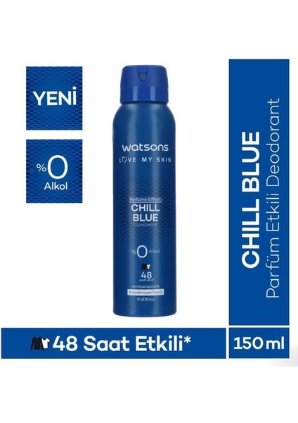3’lü Erkek Deodorant Seti – Chill Blue Pudralı+Wild Wind+Fresh Splash Pudrasız 150 ml