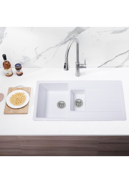 Granit Evye Hakone Series White, 1.5 Göz 100X50 (Beyaz)