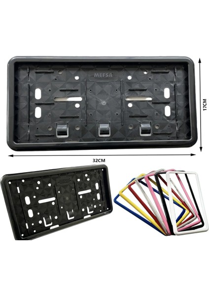 Parlak Siyah Motor Plakalık Piano Black Takmatik Plakalık Çerçevesi Piano Black