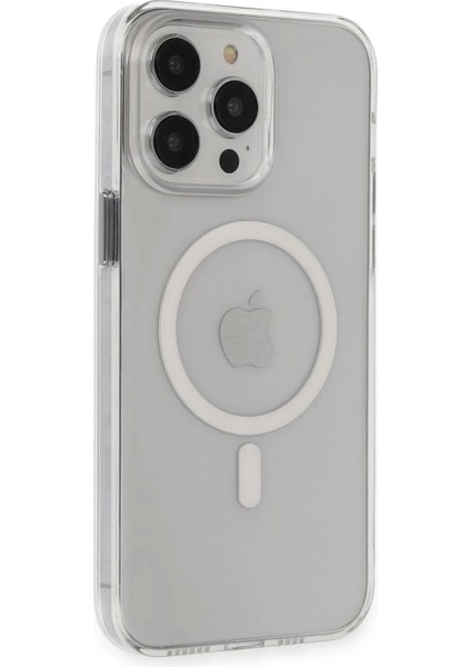 Newface iPhone 15 Pro Kılıf Tron Şeffaf Magsafe Kapak - Şeffaf