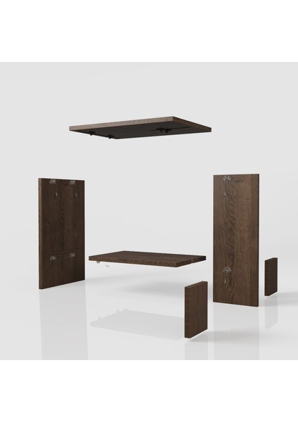 Elaris Yan Sehpa | 50 x 35 cm - Raflı Ceviz Renkli fırsatları