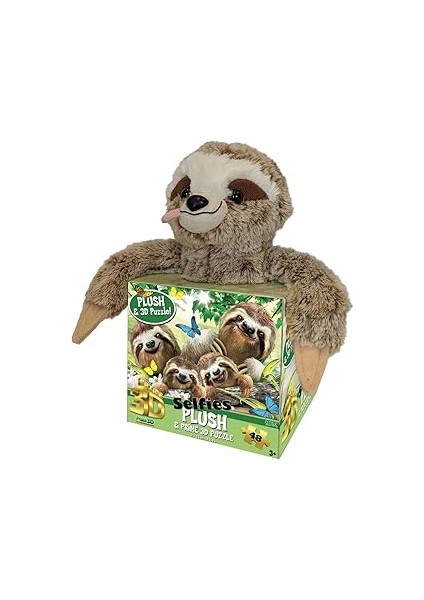 Prime 3D Peluş -Howard Robinsn Sloth Selfie ile Bulmaca 3D Bulmaca 48 Adet
