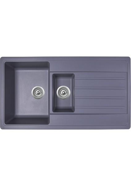 Granit Evye Hakone Series Anthracite, 1.5 Göz, 100X50 cm.(Antrasit)