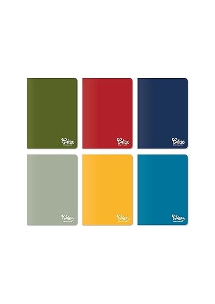 Meteksan Colors Ofis Serisi, A4 60 Yaprak Çizgili Karton Kapaklı Defter 6'lı Paket, Renkli