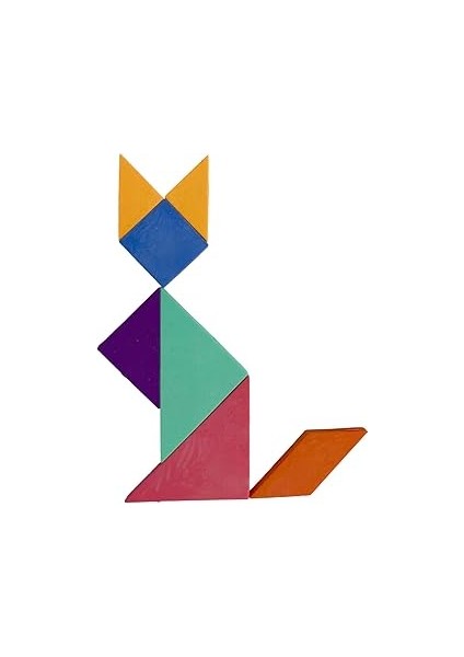 Ertemi Tangram Figürlü Silgi Seti 7 Parça Yaratıcı Zeka Geliştirici Yapboz