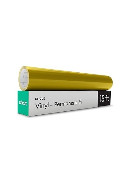 Cricut 2006840 Premium Kalıcı Vinil, Altın, 12" x 180"