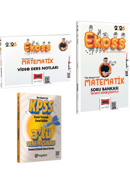 2026 E Kpss Tüm Adaylar Için Matematik Video Ders Notları-Tamamı Video Çözümlü Soru Bankası-3 Deneme