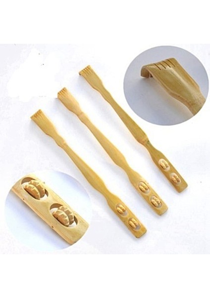 Ahşap Uzun Sırt Masaj Çubuğu Tekerlekli 45 cm modelleri