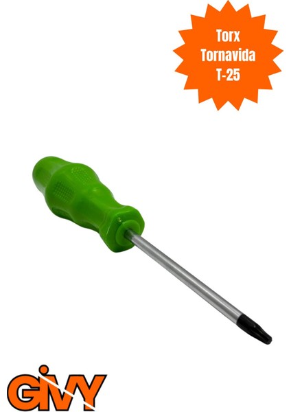 Yüksek Kaliteli Torx Tornavida T-25, Dayanıklı ve Güçlü Tamir Aracı