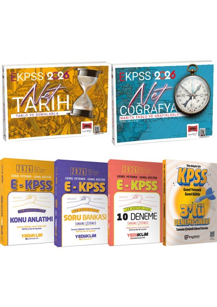 2026 E-Kpss Gygk Akılda Kalan Tarih-Coğrafya-Konu Anlatımı-Çözümlü Soru Bankası-Çözümlü 10 Deneme