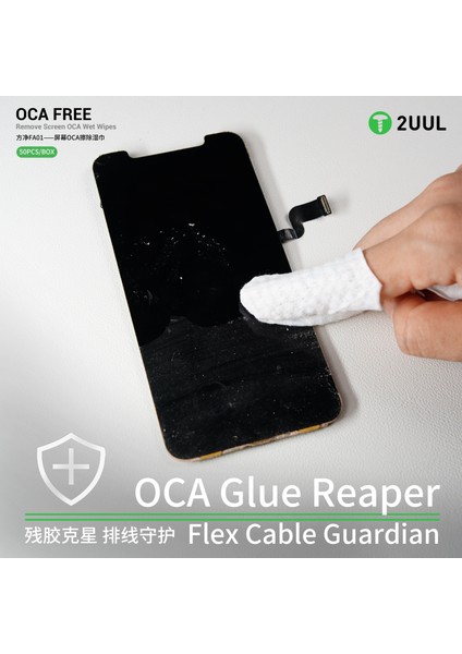 2uul FA01 Oca Free Remove Screen Oca Islak Mendil - 50 Adet indirimleri