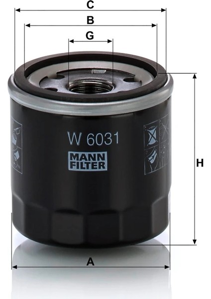 W 6031 - Yağ Filtresi - Mann Fılter fiyatları