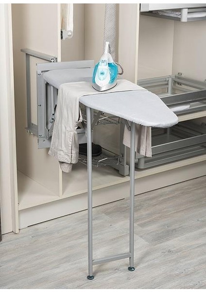 Gri 15X34X148X16 cm Gardırop Içi Ütü Masası (S-6611-G)