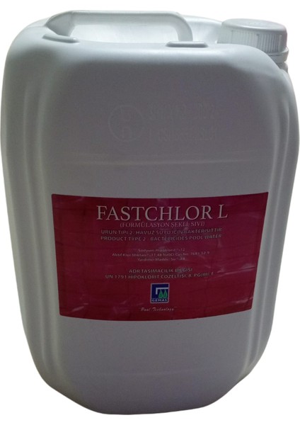 -Fastchlor L – Sıvı Klor Bazlı Dezenfektan (Bakterisit)