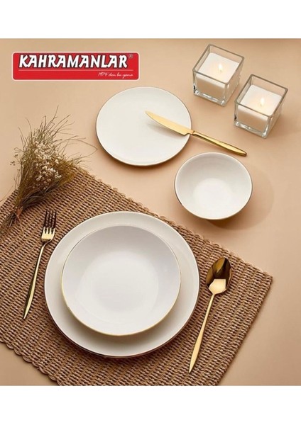 Katre 12 Kişilik 55 Parça Yemek Takımı Sade