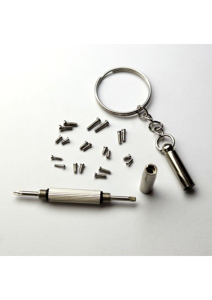 Mini Tornavida Seti 20 Parça, Anahtarlık, Vida, Gözlük ve Saat Tamiri Için