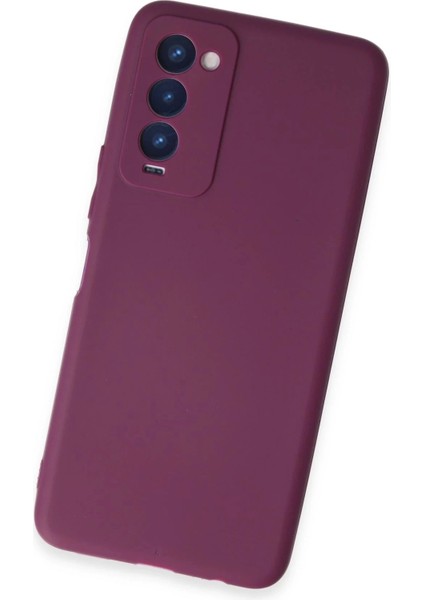 Newface Tecno Camon 18 Kılıf First Silikon - Mor modelleri
