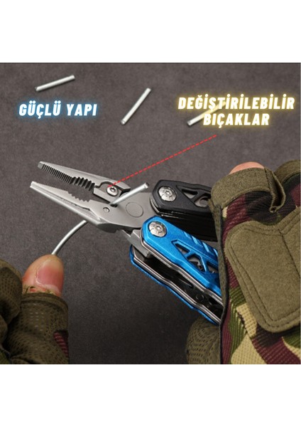 Outdoor Profesyonel Çakı Çekiç Pense Ateş Taşı Vidalama Kamp Piknik ve Doğa Çok Fonksiyonlu alet seti fırsatları