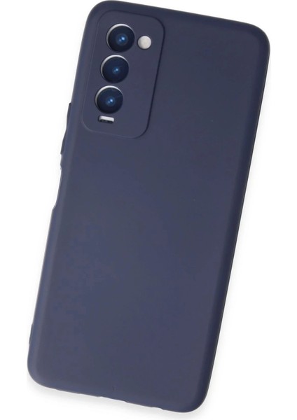 Newface Tecno Camon 18 Kılıf First Silikon - Lacivert modelleri